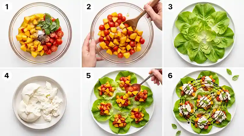 tomato peach burrata