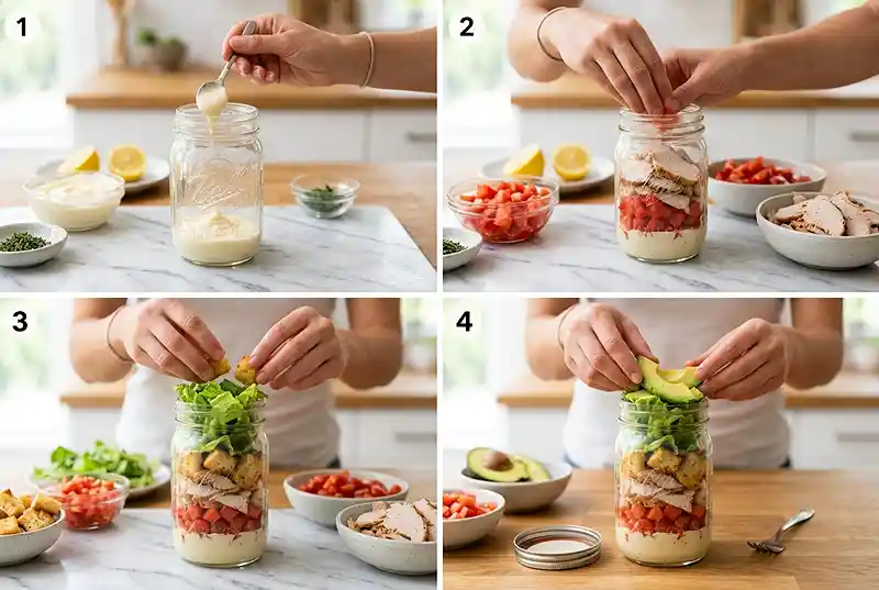 turkey club lunch jars