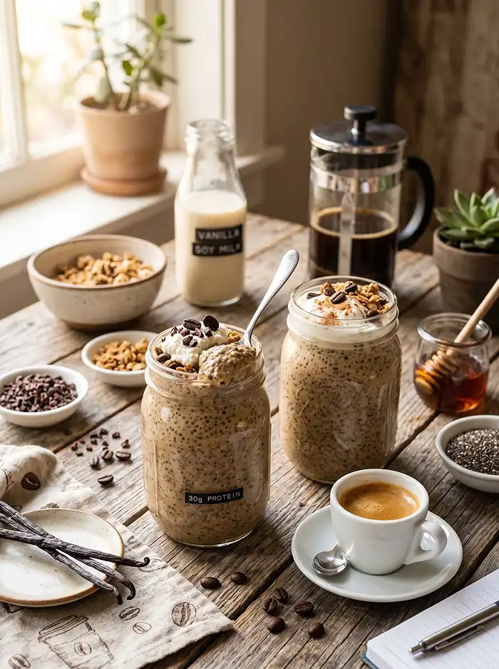 Gluten-Free Vanilla Latte Chia Pudding 4 vanilla latte breakfast