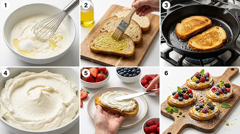 whipped ricotta berries