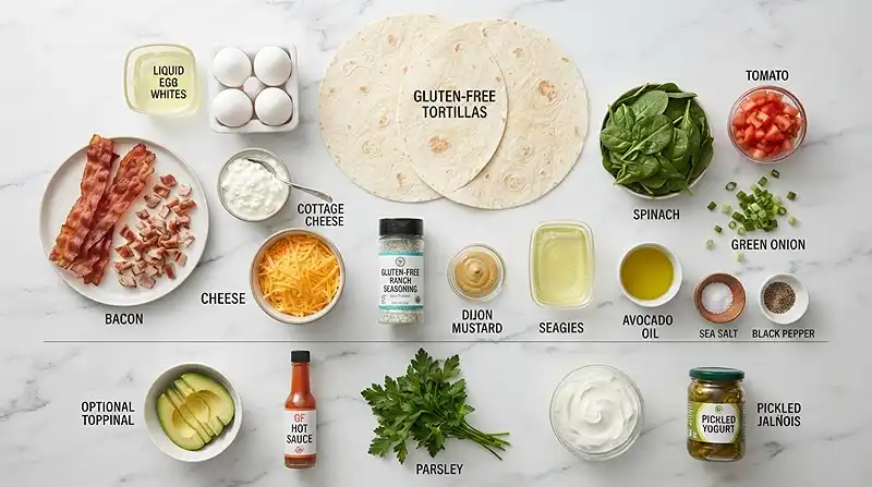 Gluten-Free Turkey Bacon Ranch Egg Wrap 2 30g protein breakfast