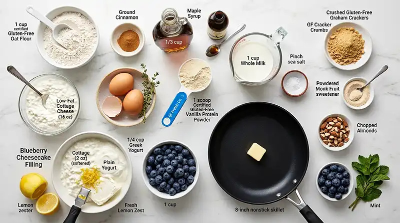 Blueberry Cheesecake Crepes with 30g Protein 2 30g protein breakfast