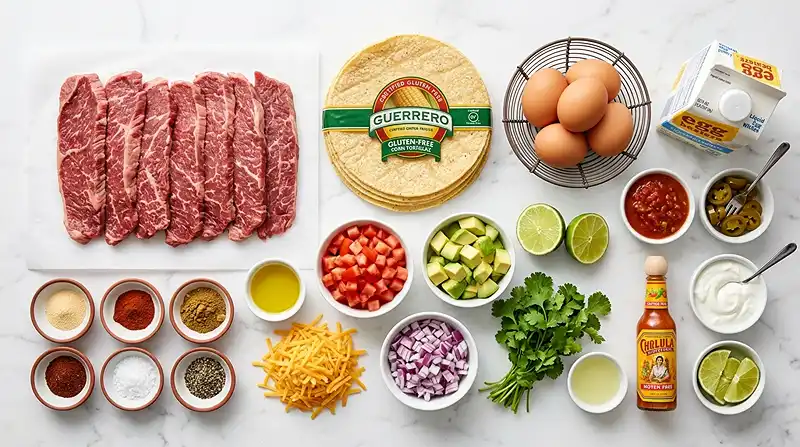 Steak and Egg Breakfast Tacos 2 30g protein breakfast