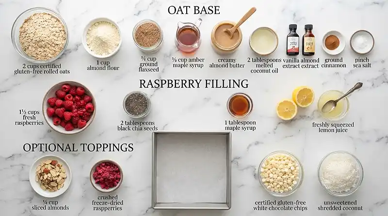 Raspberry Almond Freezer Oat Squares 2 Best Gluten-Free Raspberry Almond Freezer Oat Squares Recipe