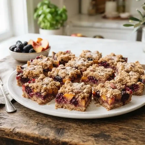 Blackberry Peach Oat Crumble Bars 5 Blackberry Peach Oat Crumble Bars