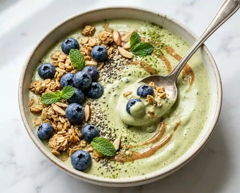 Blueberry Matcha Protein Yogurt Bowl