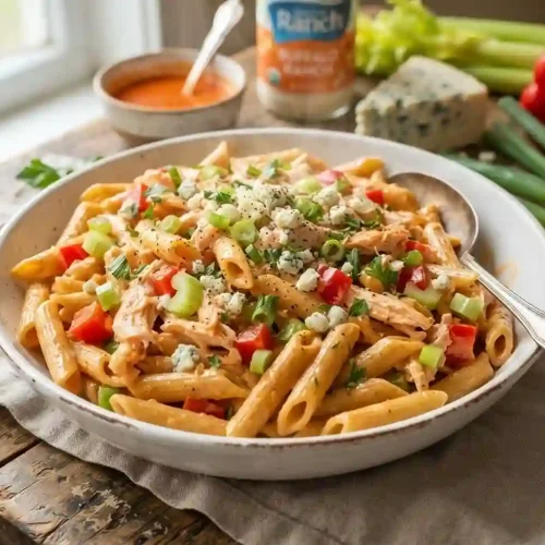 Buffalo Ranch Turkey Pasta Salad 5 Buffalo Ranch Turkey Pasta Salad