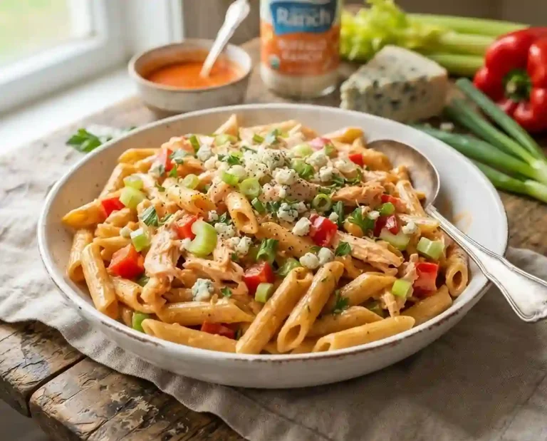 Buffalo Ranch Turkey Pasta Salad