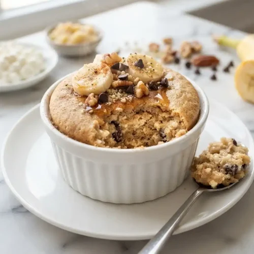 Cottage Cheese Banana Bread Bowl