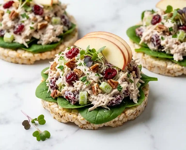 Cranberry Pecan Chicken Salad Rice Cakes