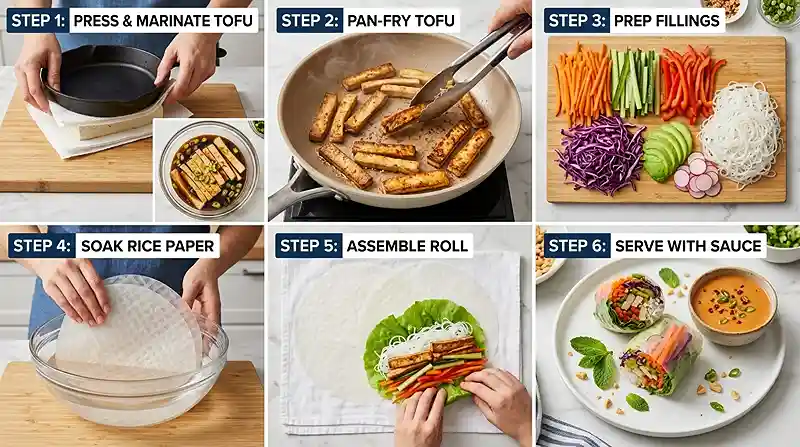 Easy Bang Bang Summer Rolls with Rice Paper