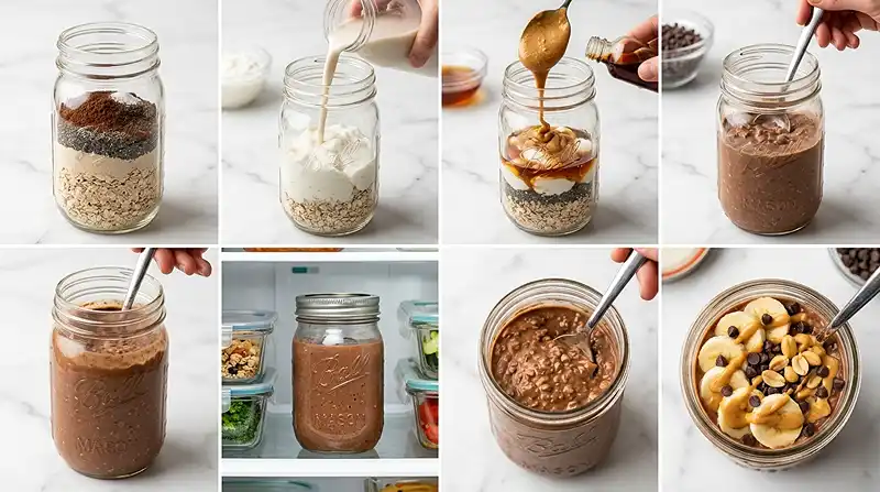 Mocha Peanut Butter Overnight Oats 3 Easy High-Protein Mocha Peanut Butter Overnight Oats