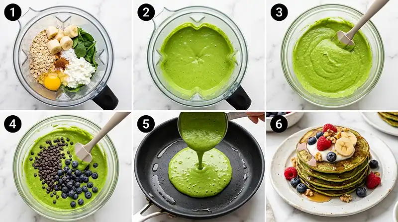 Spinach Banana Cottage Cheese Pancakes 3 Easy High-Protein Spinach Banana Cottage Cheese Pancakes
