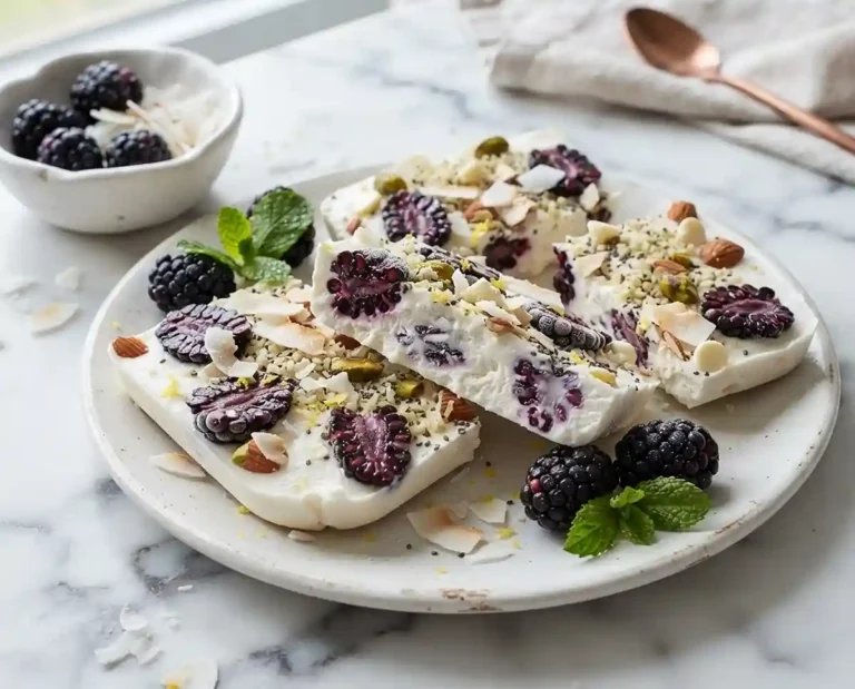 Gluten-Free Blackberry Coconut Yogurt Bark