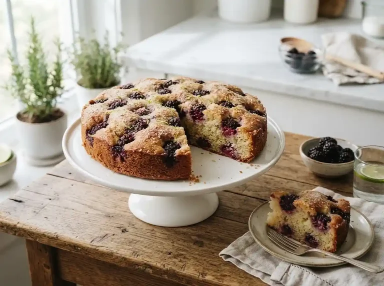 Gluten-Free Blackberry Lime Breakfast Cake