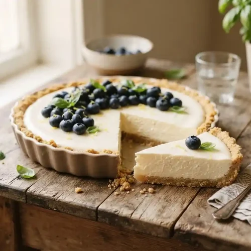 Gluten-Free Blueberry Basil Cheesecake Tart 5 Gluten-Free Blueberry Basil Cheesecake Tart