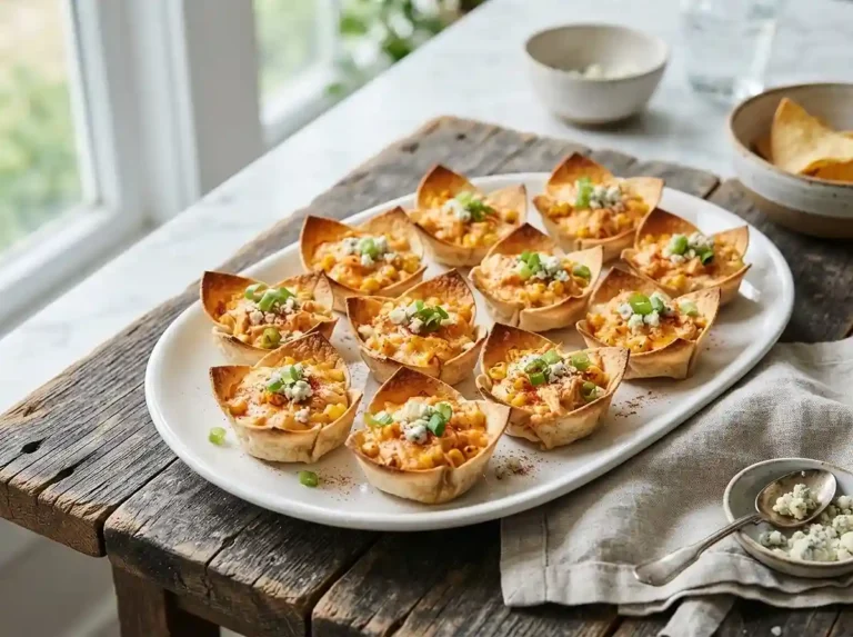 Gluten-Free Buffalo Corn Queso Cups