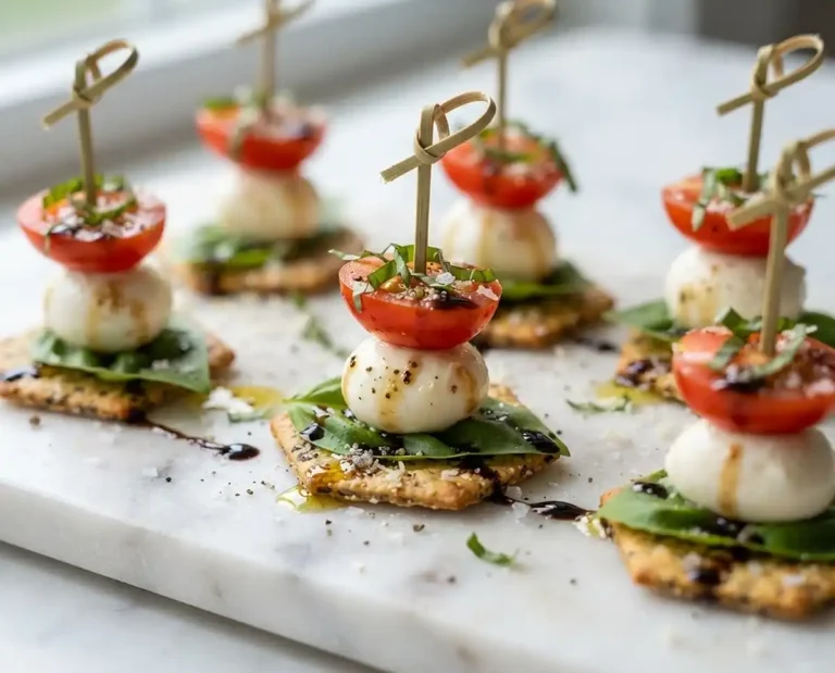 Gluten-Free Caprese Cracker Stack Bites
