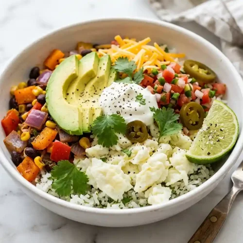 Gluten-Free Egg White Taco Breakfast Bowl