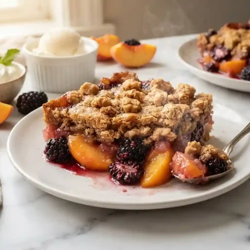 Gluten-Free Peach and Blackberry Crisp 5 Gluten-Free Peach and Blackberry Crisp