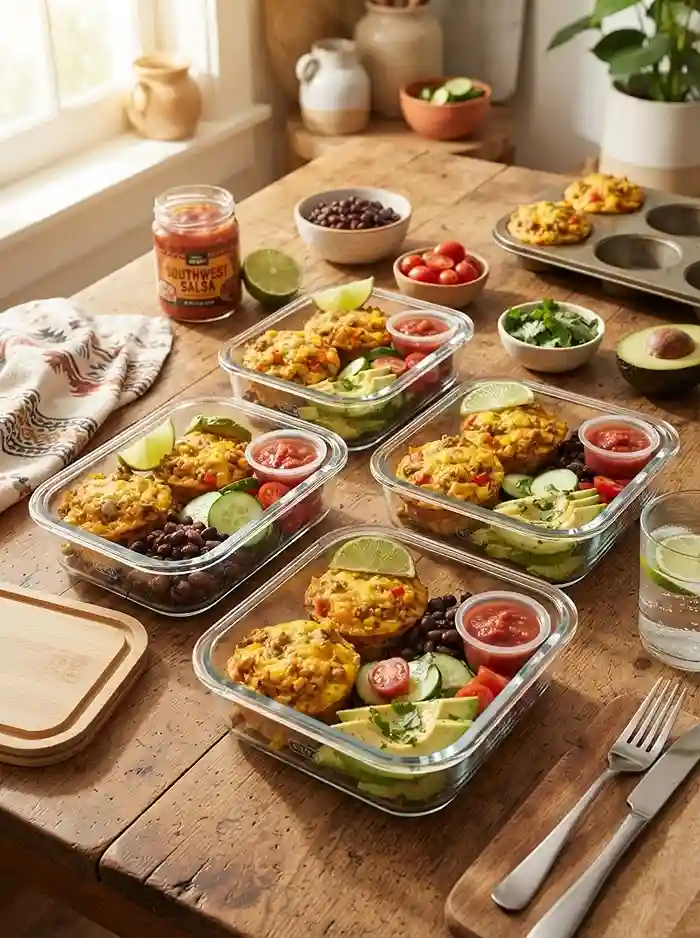 Southwest Turkey Egg Muffin Box 4 Gluten-Free Turkey Egg Muffins for Breakfast