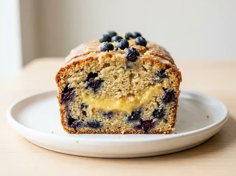 Gluten-Free lemon curd blueberry loaf​