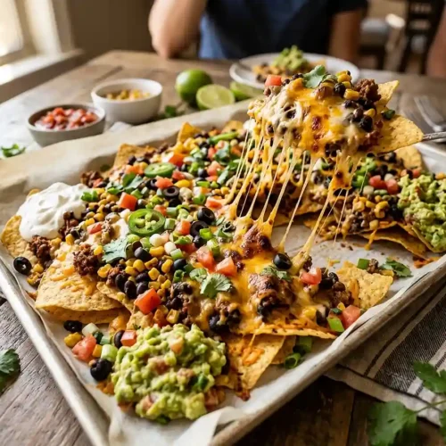 Gluten-Free sliding sheet pan nachos​
