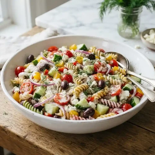 Greek Yogurt Ranch Veggie Pasta Salad 5 Greek Yogurt Ranch Veggie Pasta Salad