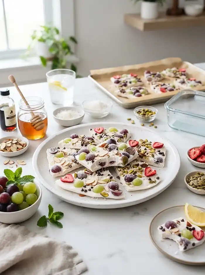 Frozen Grape Yogurt Bark 4 Healthy Frozen Grape Yogurt Bark for Summer