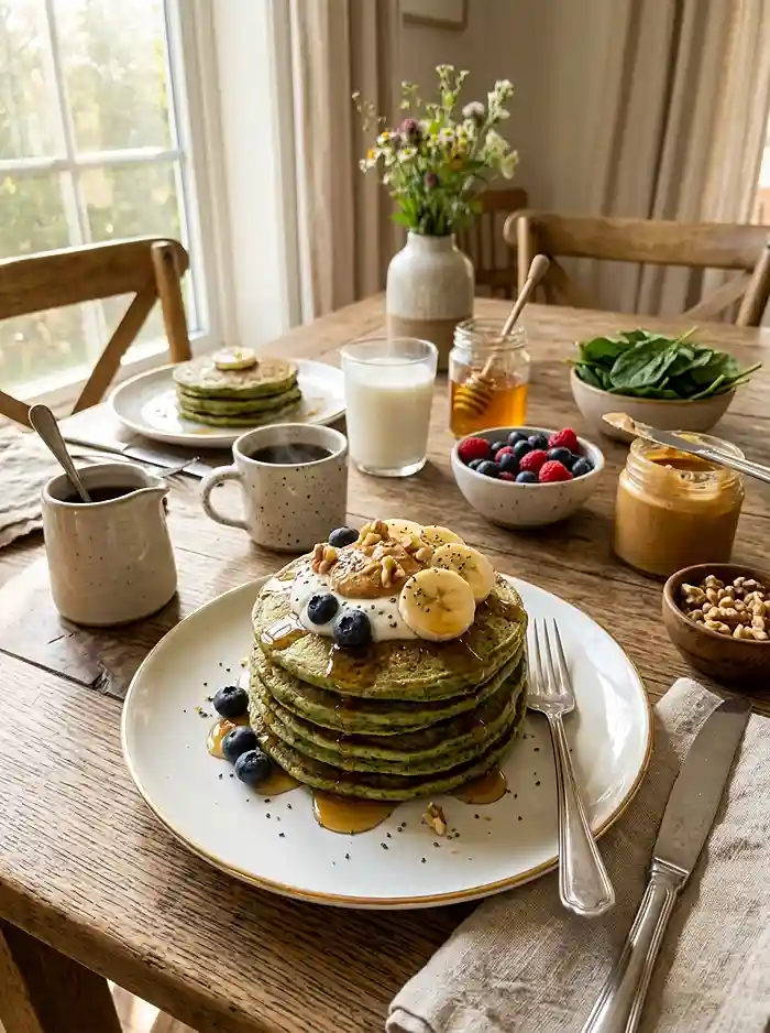 Spinach Banana Cottage Cheese Pancakes 4 Healthy Gluten-Free Cottage Cheese Pancakes for Breakfast
