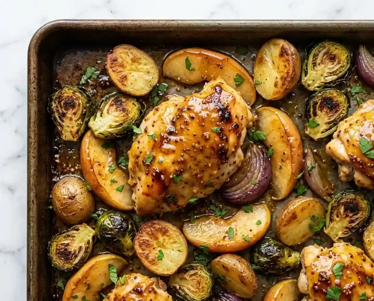 Honey Mustard Chicken Apple Sheet Pan