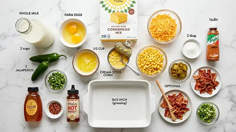 Hot Honey Cornbread Pudding