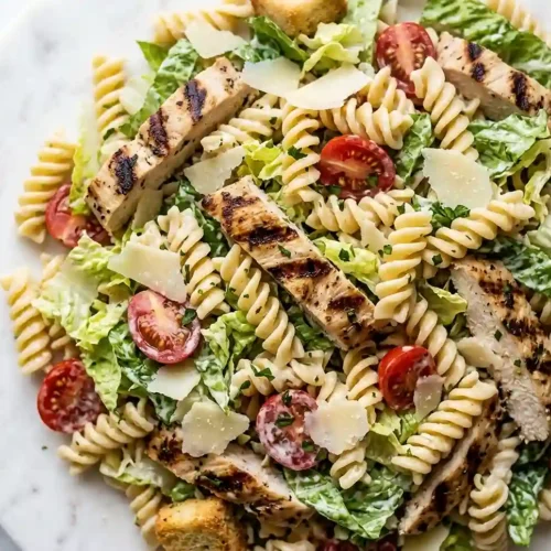 Lemon Garlic Chicken Caesar Pasta Salad 5 Lemon Garlic Chicken Caesar Pasta Salad