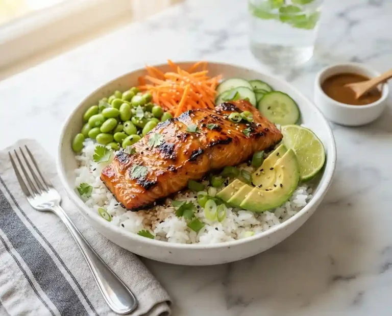 Miso Maple Salmon Rice Bowls