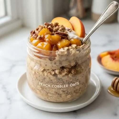 Peach Cobbler Protein Chia Oats
