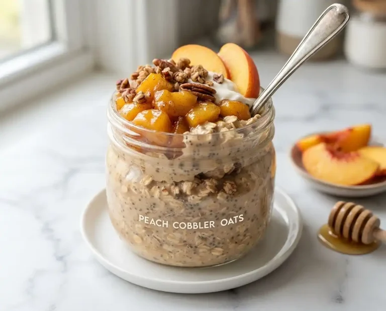 Peach Cobbler Protein Chia Oats