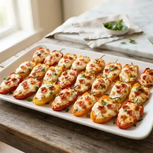 Pizza Dip Stuffed Mini Peppers 5 Pizza Dip Stuffed Mini Peppers