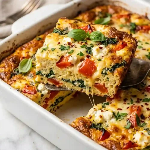 Roasted Red Pepper Goat Cheese Egg Bake 5 Roasted Red Pepper Goat Cheese Egg Bake