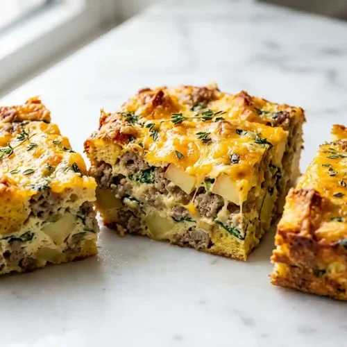 Sausage Apple Cheddar Brunch Casserole
