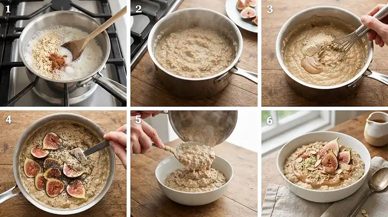 Almond Butter Fig Protein Oatmeal 3 almond butter breakfast