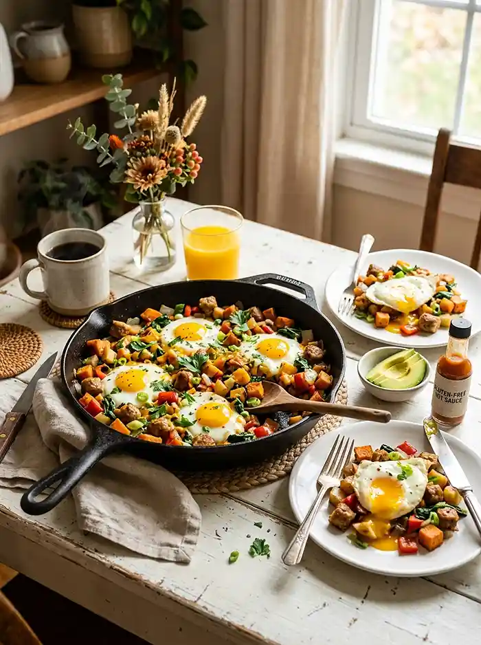 Turkey Sausage Apple Breakfast Skillet 4 apple breakfast