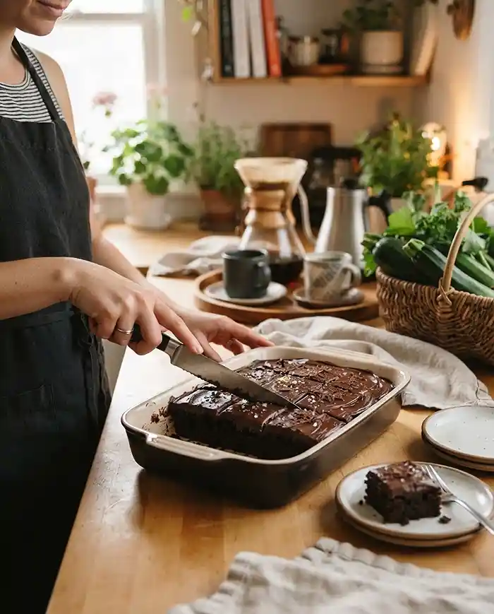 Double Chocolate Zucchini Snack Cake 4 august baking