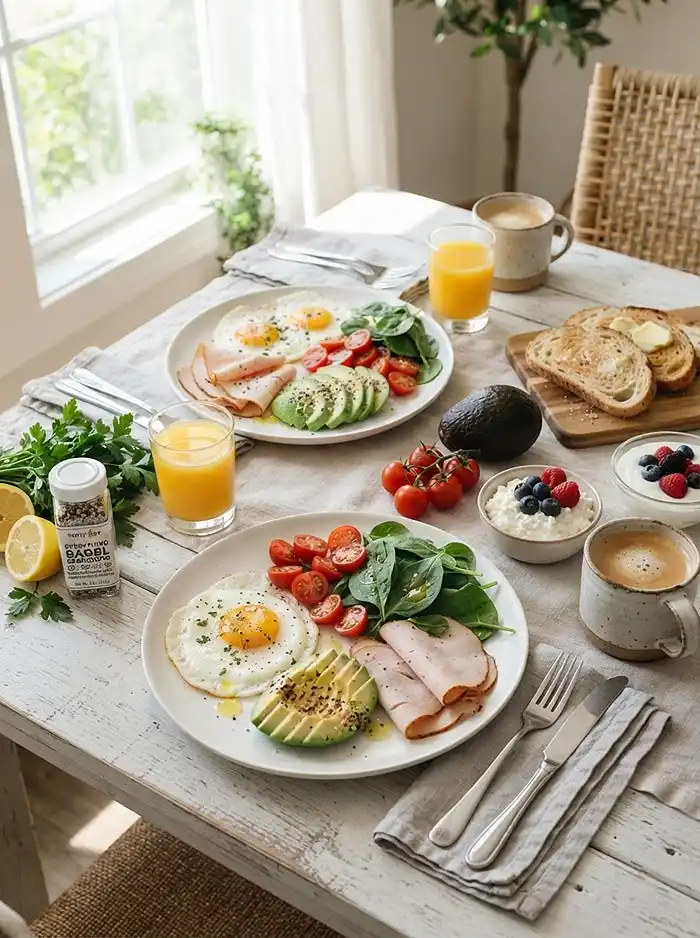 Smoked Turkey Avocado Breakfast Plate 4 avocado breakfast