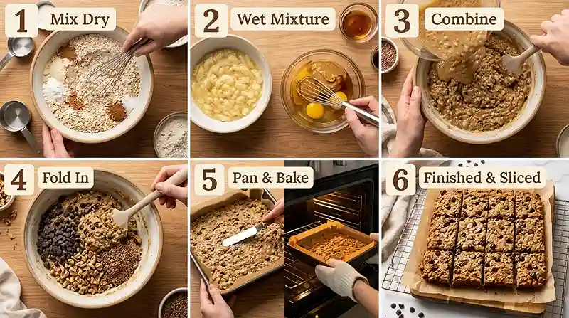 Banana Chocolate Chip Protein Breakfast Bars 3 banana chocolate chip breakfast