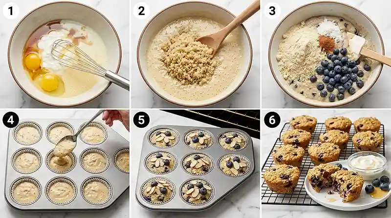 Blueberry Almond Baked Quinoa Cups 3 blueberry almond breakfast