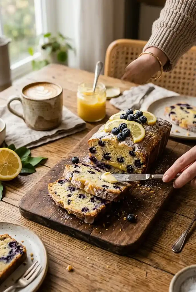 Gluten-Free Lemon Curd Blueberry Loaf 4 blueberry and lemon curd loaf