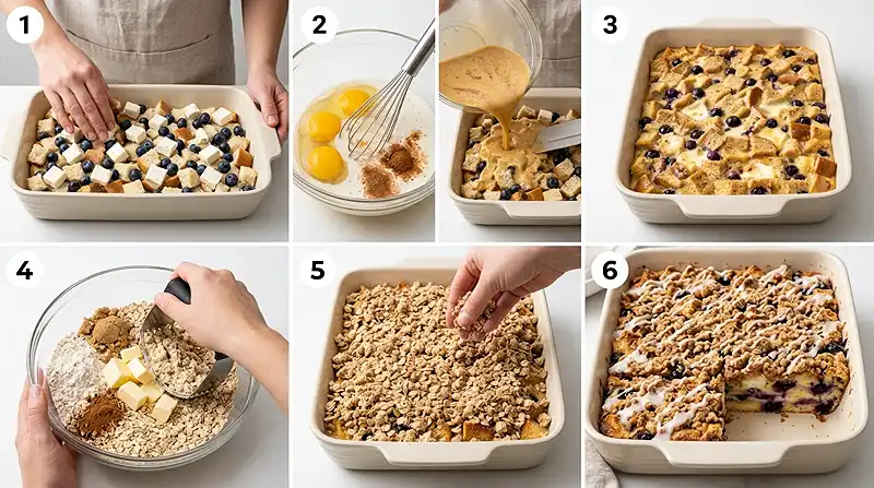 Brown Butter Peach Muffin Blondies 3 blueberry cream cheese bake