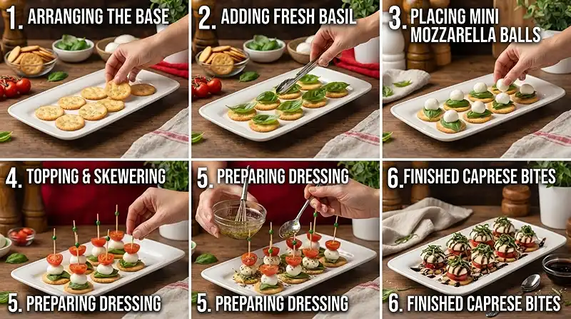 Gluten-Free Caprese Cracker Stack Bites 3 caprese appetizer