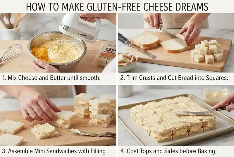 Gluten-Free Cheese Dreams 3 cheese dreams
