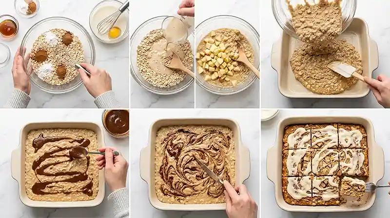 Cinnamon Roll Apple Oat Bake 3 cinnamon roll apple breakfast